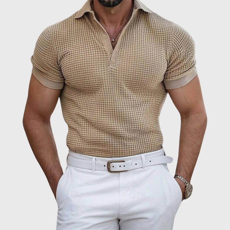 Liam Ford Waffled Polo Shirt