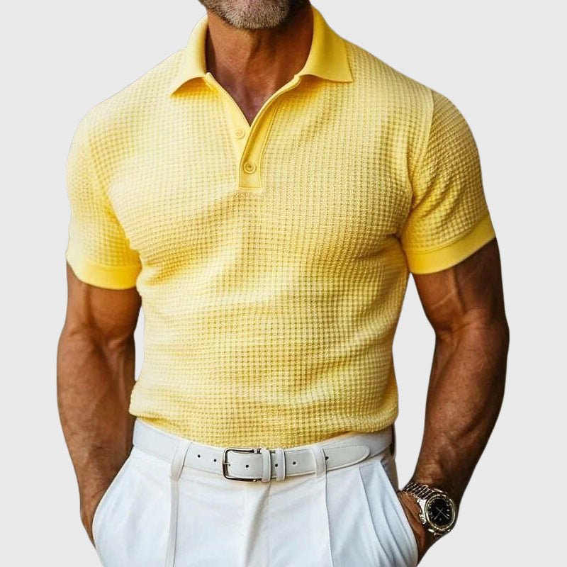 Liam Ford Waffled Polo Shirt