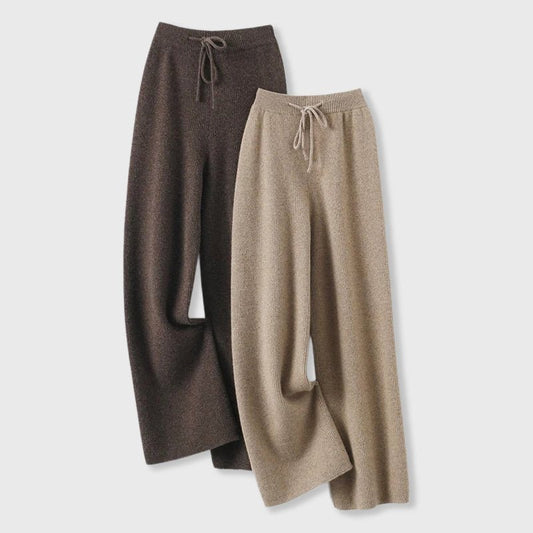 Emma Fox Cashmere Wide-Leg Pants