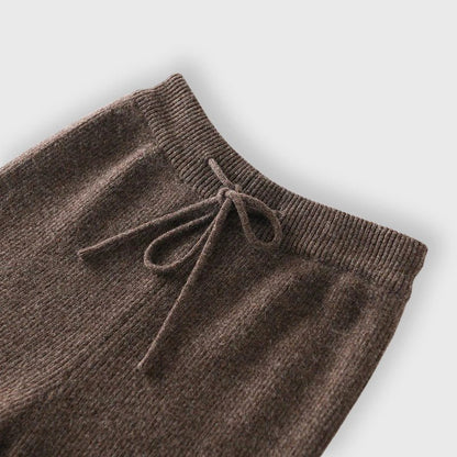 Emma Fox Cashmere Wide-Leg Pants