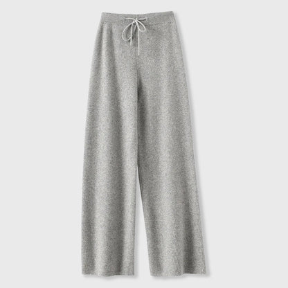 Emma Fox Cashmere Wide-Leg Pants