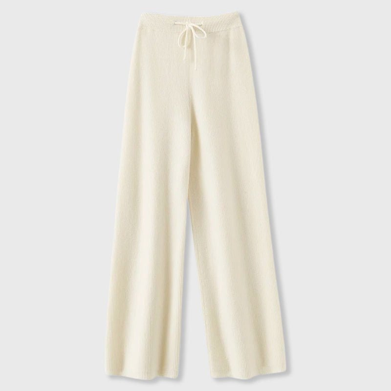 Emma Fox Cashmere Wide-Leg Pants