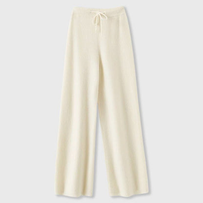 Emma Fox Cashmere Wide-Leg Pants