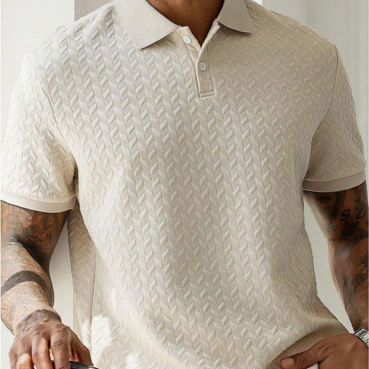 L'Artisan Texturée Polo T-shirt by Ben Carter
